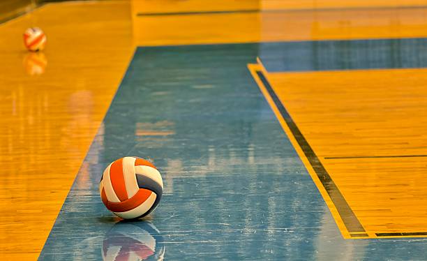 istock Volleyball on an indoor volleyball court 2236571237
