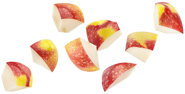 istock Apple slices isolated on white background with clipping path, full depth of field 2236584405