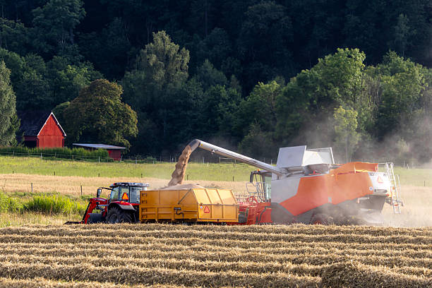 istock Tractor and combine harvester 2236585887