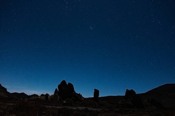 istock Roques de Garcia and Teide Volcano in Tenerife at night 2236587055