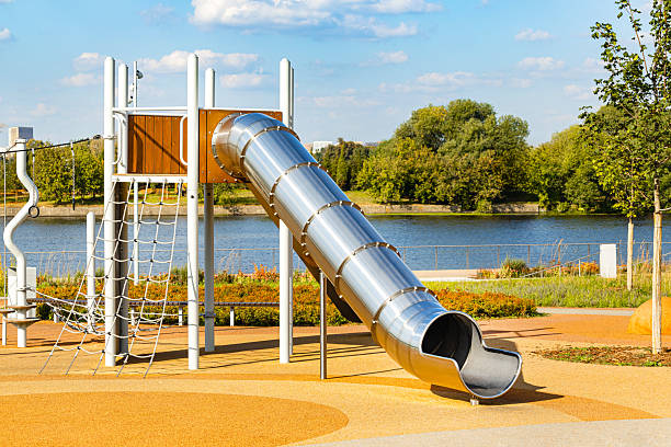istock a tube slide in a children's park 2236587921