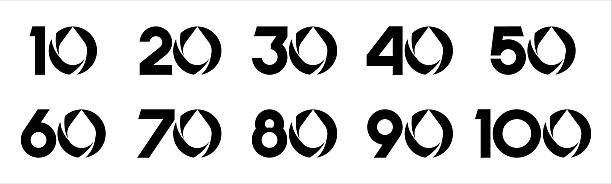 istock Set of collection numbers 10 to 100 with Water Drop element vector illustration. 2236587942