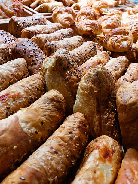 istock Assortment of fresh bakery pastries with seeds on display 2236589416