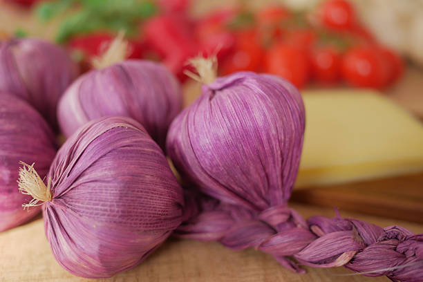 Garlic Cloves on white background