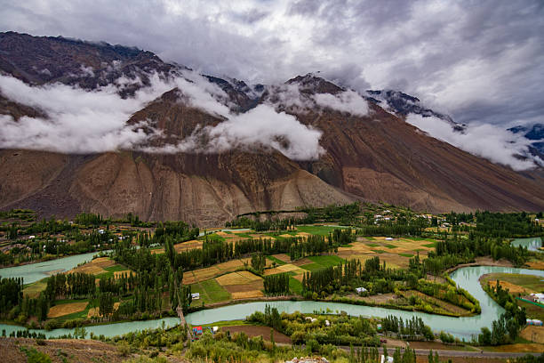 istock Wide Angle Landscape of Gilgit River Flowing Through Phander Valley, Gilgit-Baltistan, Pakistan. 2236603546