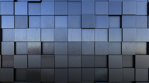 istock Abstract 3D background with geometric square blocks in gradient blue and dark tones. 3d rendering 2236609138