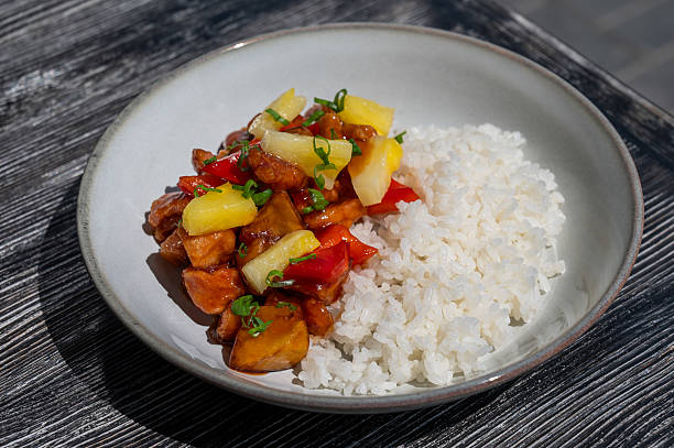 istock Chicken with pineapple in teriyaki sauce with fried rice. 2236612902