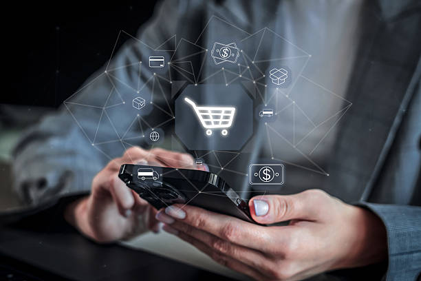 istock Businesswoman using smartphone for online shopping transaction 2236619726
