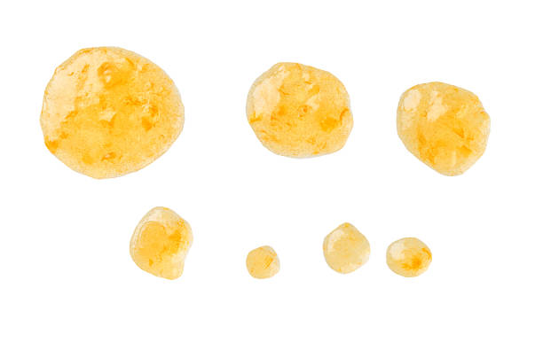 istock Orange jam stains isolated on white background. Orange jam splash  isolated, top view. 2236625657