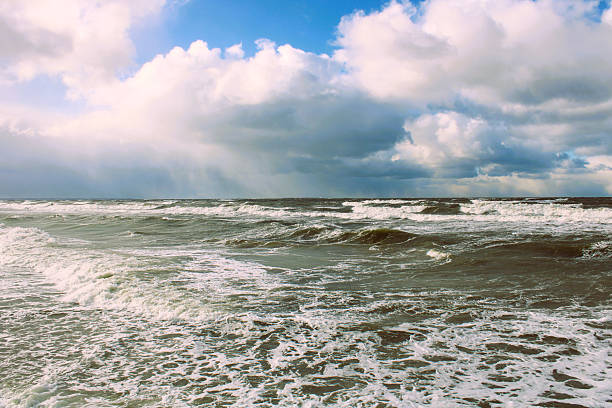 Beautiful seascape.Waves on de Baltic Sea.Wall art