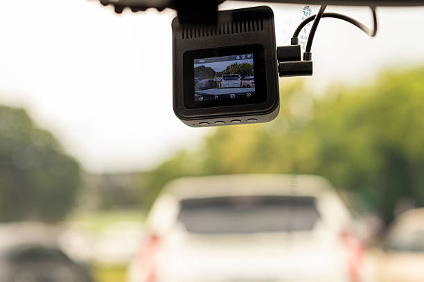 istock Dashcam,Car video recorder, cctv, safety first,car camera with blur background. 2236644871