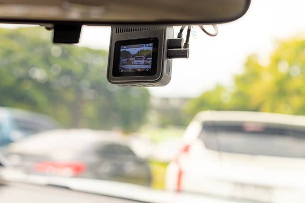 istock Dashcam,Car video recorder, cctv, safety first,car camera with blur background. 2236644876