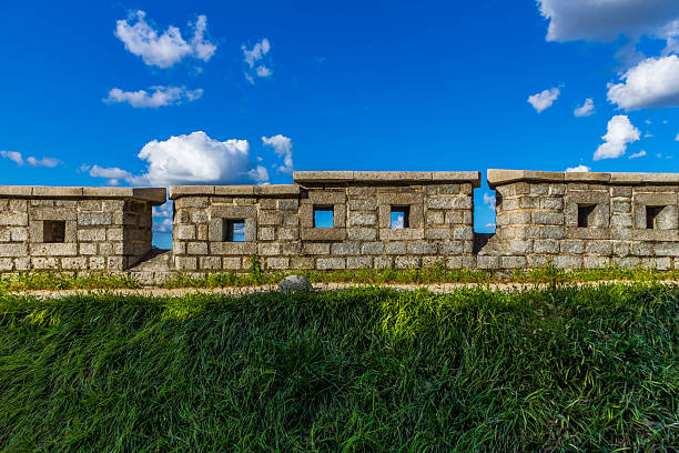 Seoul, South Korea – September.21.2025: Stone Fortress Wall at Naksan Park