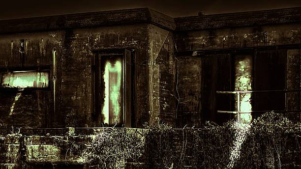 istock Abandoned magical building with eerie glowing mysterious light. 2236648194