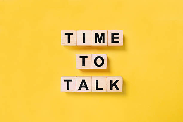 istock Time to talk - word concept on building blocks, text 2236650725