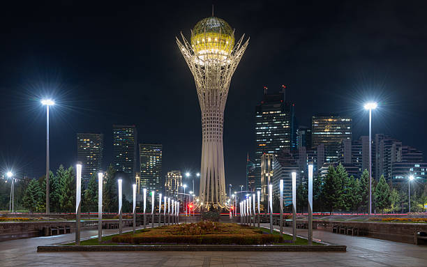 istock The iconic Baiterek Tower at night in downtown Astana 2236655964