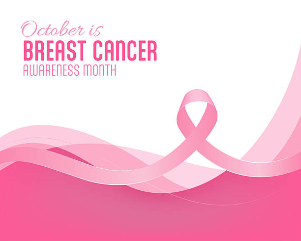 illustrations, cliparts, dessins animés et icônes de modèle de sensibilisation au cancer du sein - octobre rose