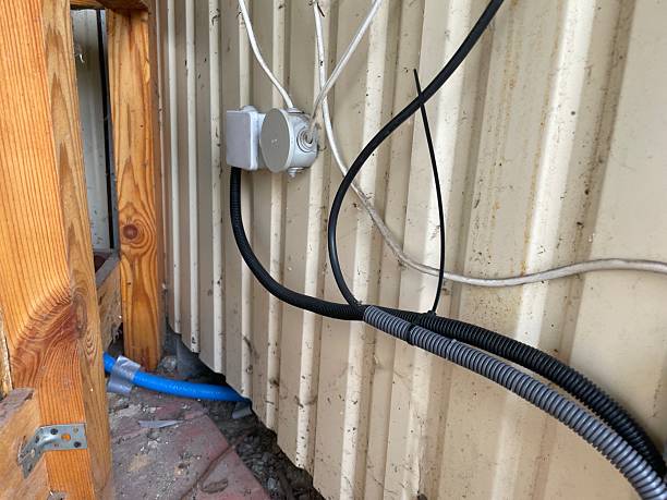 istock Electrical wiring installation in house 2236656313