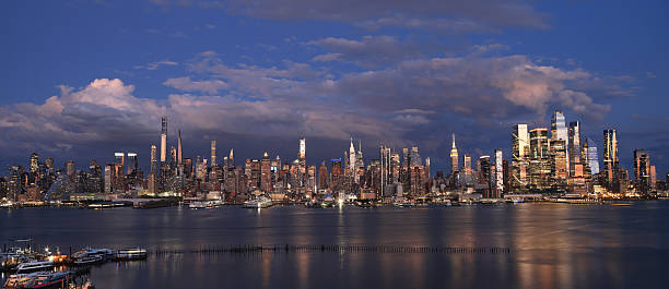 istock New York City skyline illuminated at dusk 2236658527