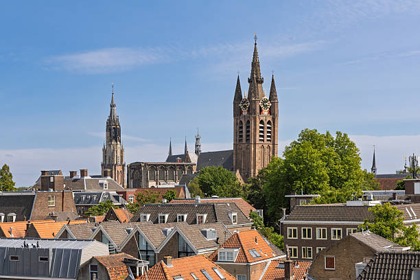 istock Panoramic cityscape of Delft, Netherlands. 2236664576