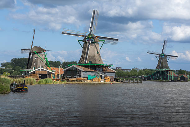 istock Classic Dutch windmills at Zaanse Schans, Netherlands. 2236666604