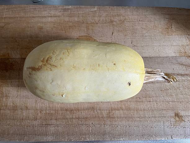 istock Spaghetti squash on the wooden cutting board 2236666822