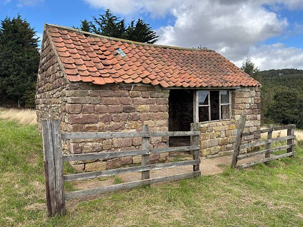 Old stone barn in remote countryside