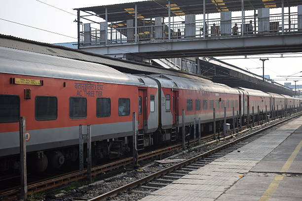 istock Amritsar, India, Aug 15 2025 - Indian railway train at Amritsar railway station platform during morning time, Colourful train at Amritsar, Punjab railway station 2236668381
