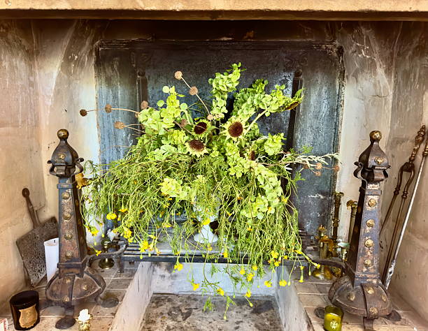 Decoration in a fireplace