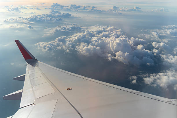 istock scenery view from the air through the window of the plane 2236675400