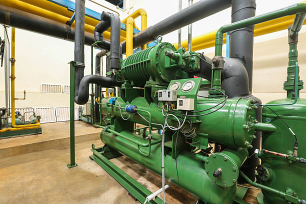 istock Industrial compressor refrigeration station at manufacturing factory 2236684601