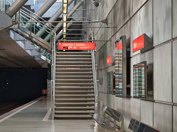 Tunnel at a station on the Metro Bilbao