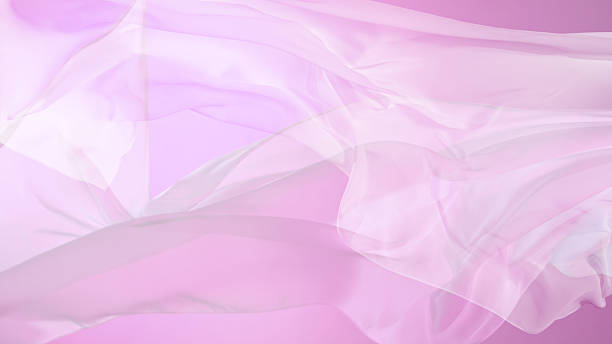 istock Pastel color transparent silk fabric flowing by wind 2236695371