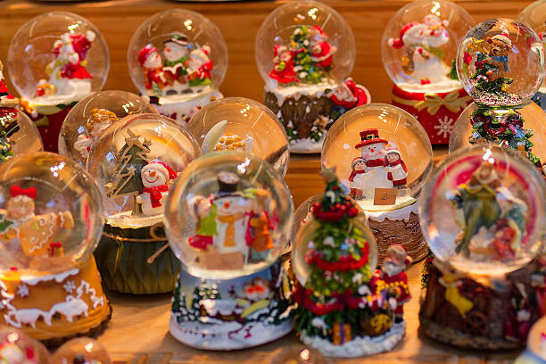 istock Snow globe stall at Christmas market in Austria 2236700073
