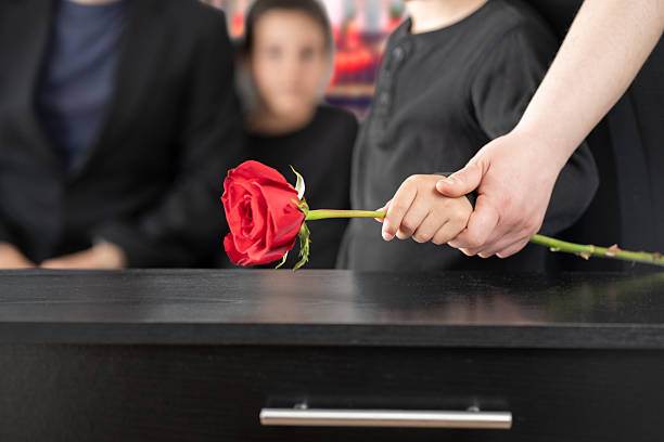 A family in a funeral