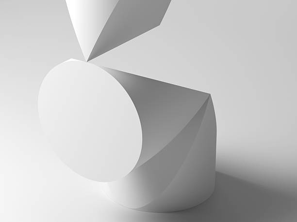 istock A clean, minimalist white geometric sculpture featuring a circular base, 3d render 2236702211