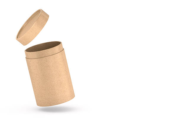 istock Kraft paper tube on white background. Isolated 3D illustration 2236709814