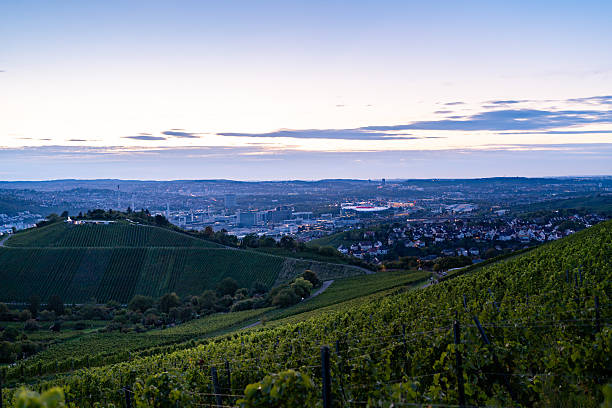 istock Vineyards overlooking Stuttgart city at twilight, Germany 2236710870