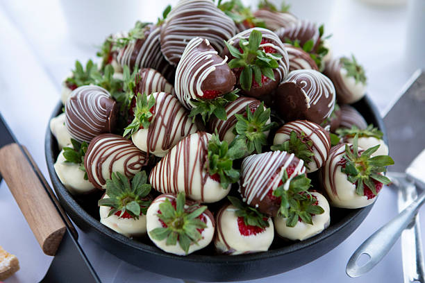 chocolate covered strawberry isolated on white background