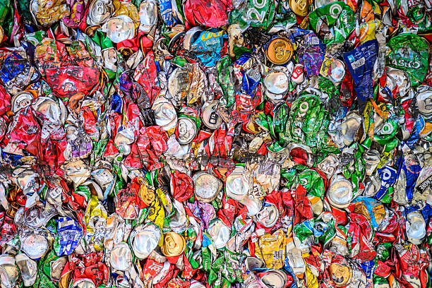 istock Compressed Metal Waste at Recycling Center 2236722534