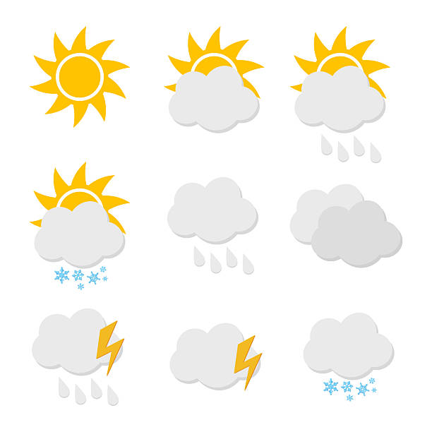 istock Weather Icons Collection. Sun, Clouds, Rain, Snow and Storm Symbols. Vector Illustration 2236725420