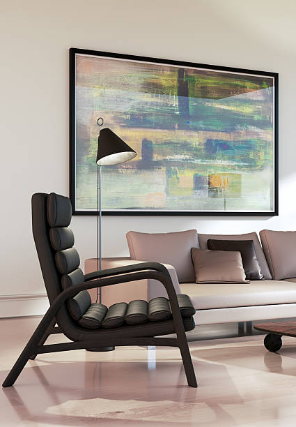 istock Large luxury modern bright interiors Living room mockup illustration 3D rendering image 2236729222