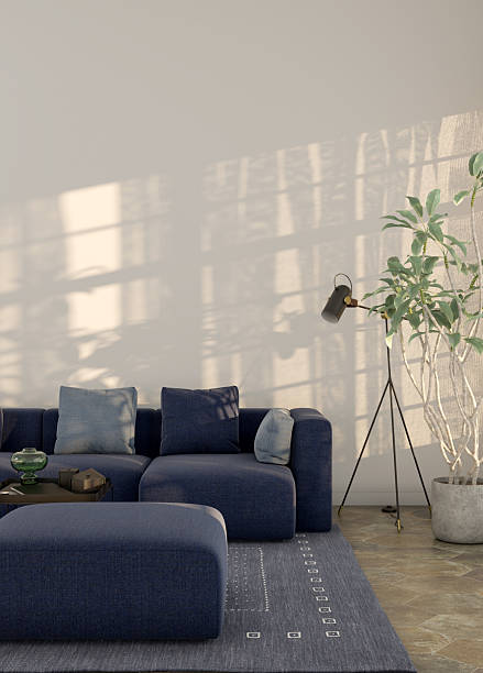 istock Large luxury modern bright interiors Living room mockup illustration 3D rendering image 2236729337
