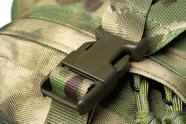 istock Close up still life of a green army tactical backpack 2236732102