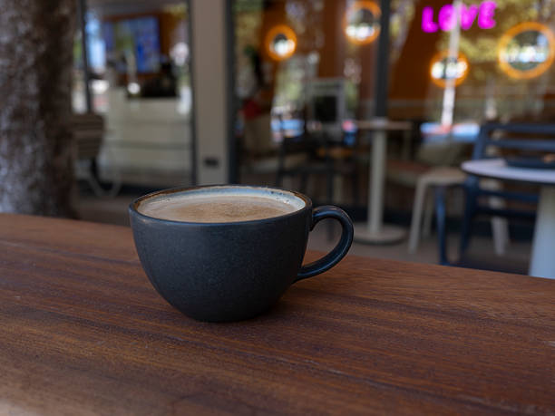 istock Freshly prepared latte coffee enjoyed in a cozy morning cafe 2236736644