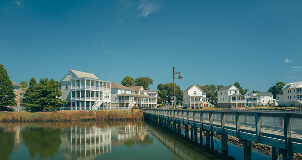 istock East Coast New Water Front Coastal Homes - Boardwalk 2236748000