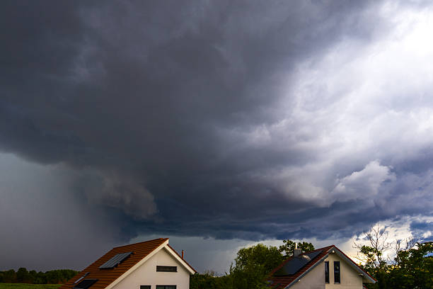 istock Big ominous thunderclouds over city 2236759795