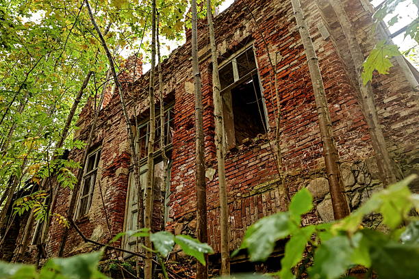 Latvia.Ruins of an ancient manor in the forest