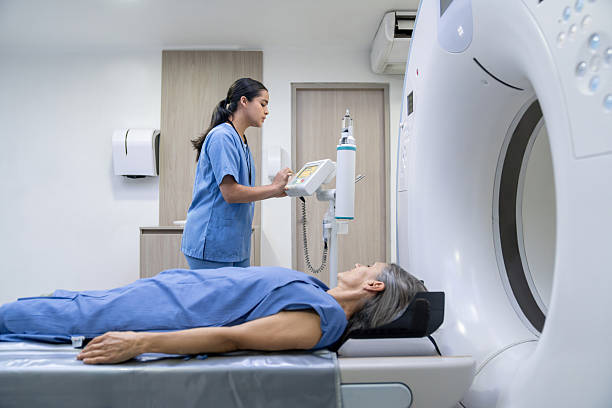 istock Technician getting ready to perform a CAT Scan on a senior woman at the hospital 2236762649