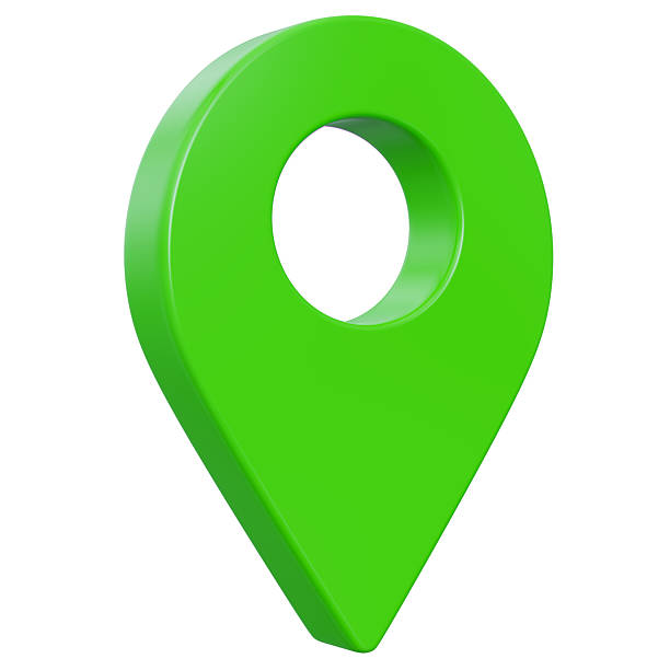 istock 3D Green Pointer Icon, Location symbol isolated on white background, Gps, travel, navigation, place position concept, 3d illustration 2236765045